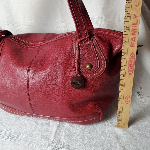 The Sak Red Pebble Leather Crossbody Shoulder Bag - Picture 4 of 12